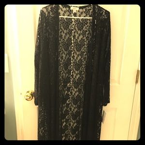 Lularoe Black Lace Sarah sized medium BNWT